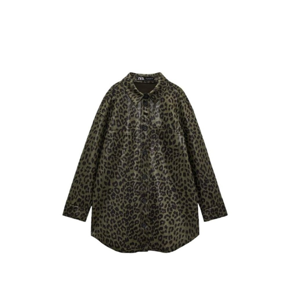 ZARA NWOT LEOPARD PRINT SHIRT JACKET LEOPARD SIZE S | 9640/022